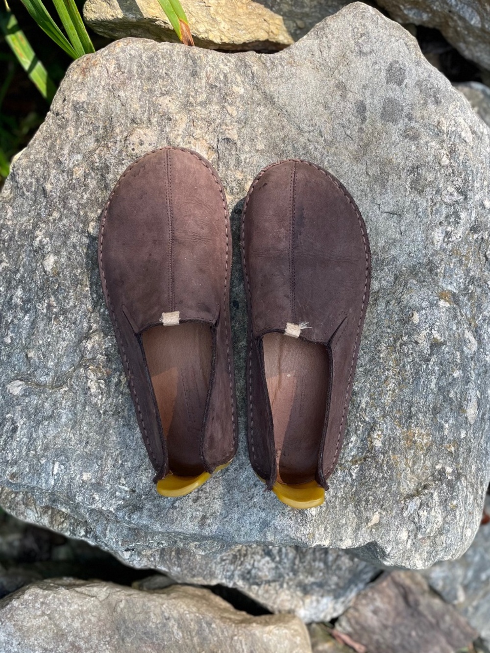 Vivo Barefoot ABABA II WOMENS leather slip on shoes size EU 39 in Bracken brown